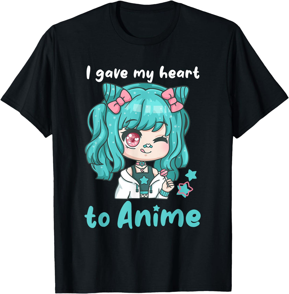 I Gave My Heart To Anime I Chibi Sweatshirt - Novelty Apparel Unisex