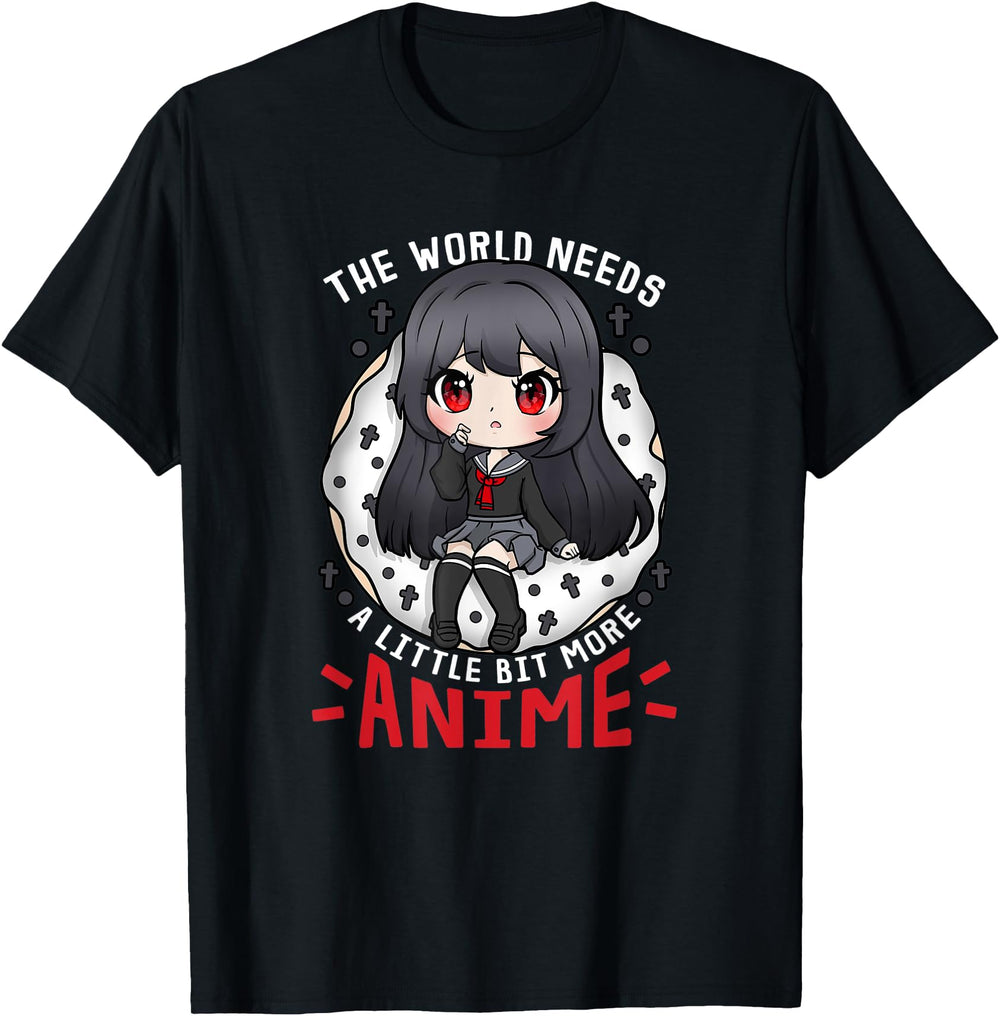 World Needs Little Bit More Anime I Hoodie - Trendy Graphic for Adults