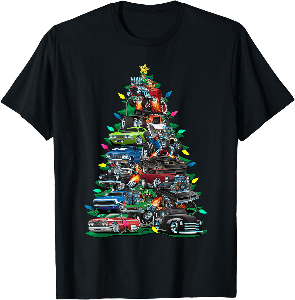 Car Madness Tree Muscle Cars And Sweatshirt - Custom Art Print for Adults