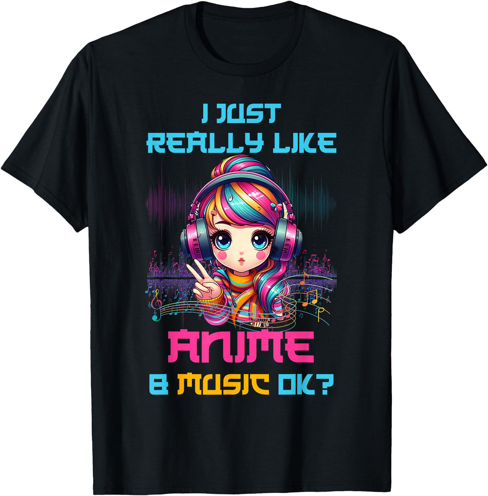 Anime And Music Kawaii Chibi Sweatshirt - Minimalist Print Men Women