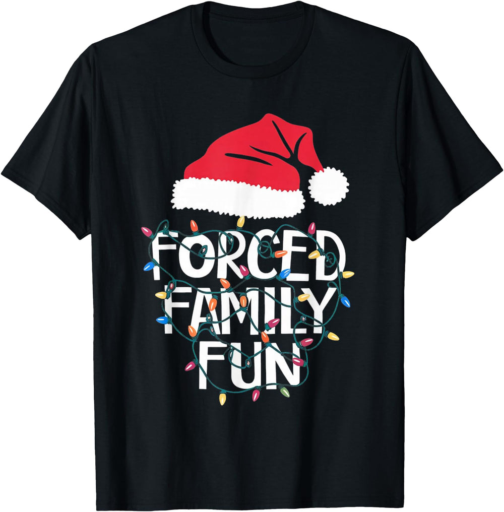 Authentic Forced Family Fun Sarcastic T-Shirt - Novelty Apparel for Adults