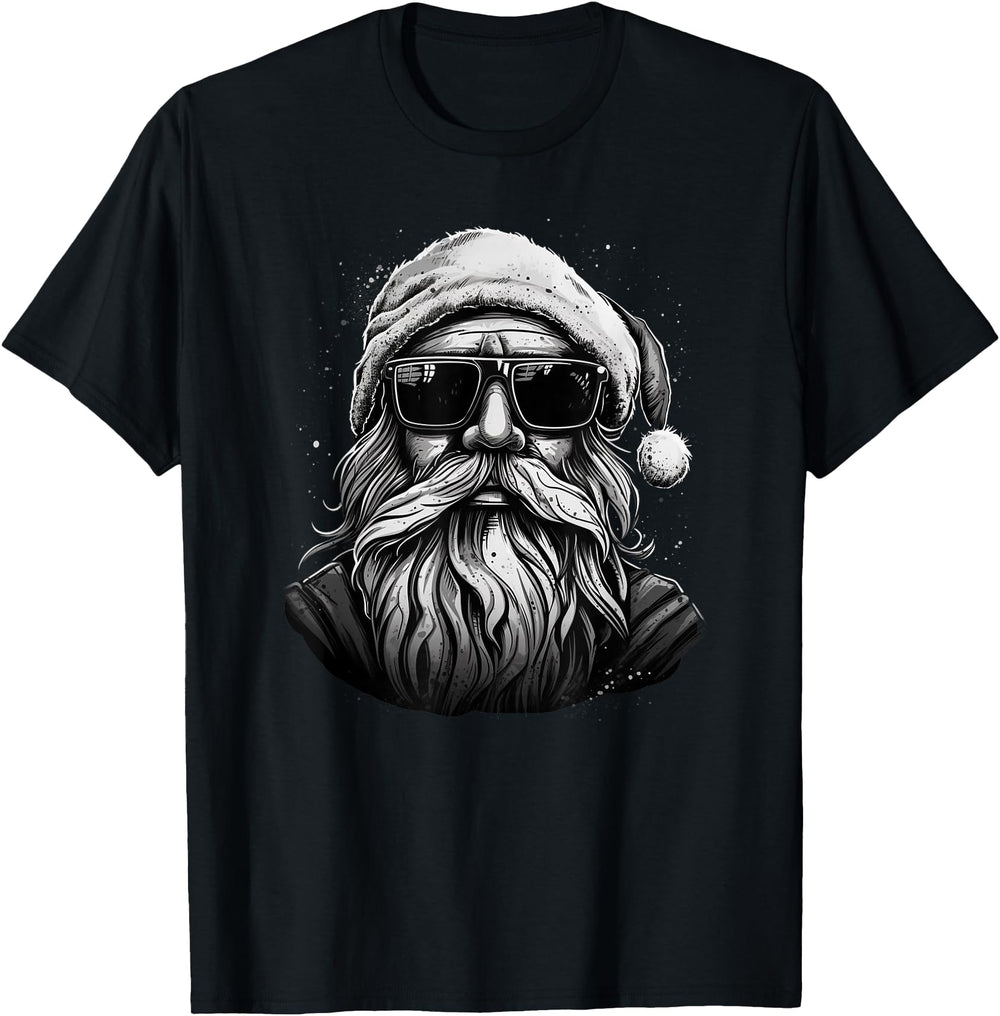 Santa Face Hipster Beard Glasses Sweatshirt - Fun Novelty Design Unisex