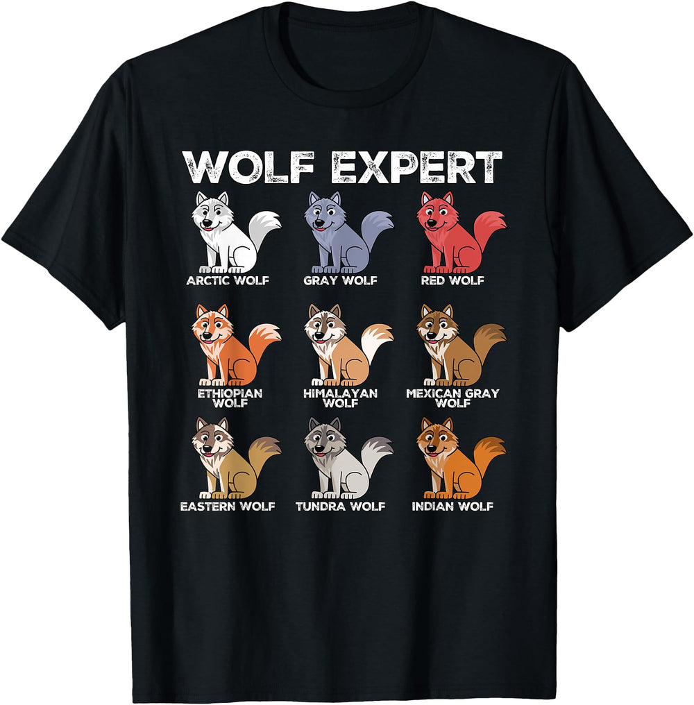 Authentic Wolf Expert Wolf Animals T-Shirt - Novelty Apparel Men Women
