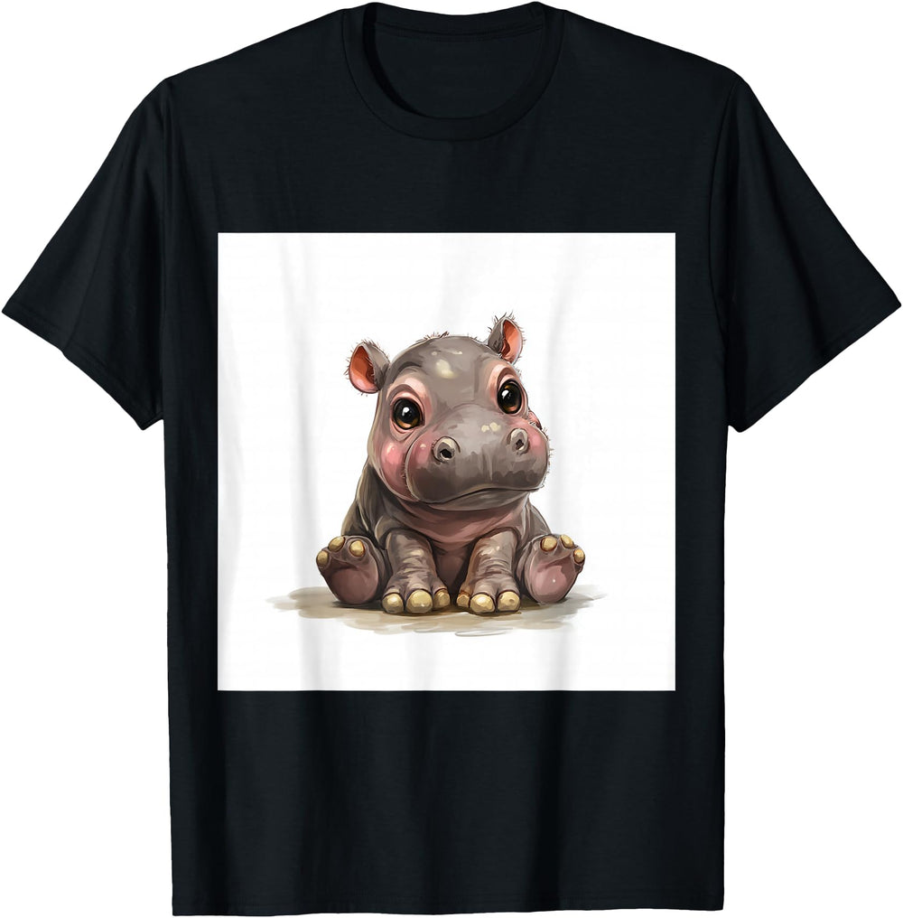 Authentic Cartoon Hippo Chibi Hippo Sweatshirt - Minimalist Print Men Women