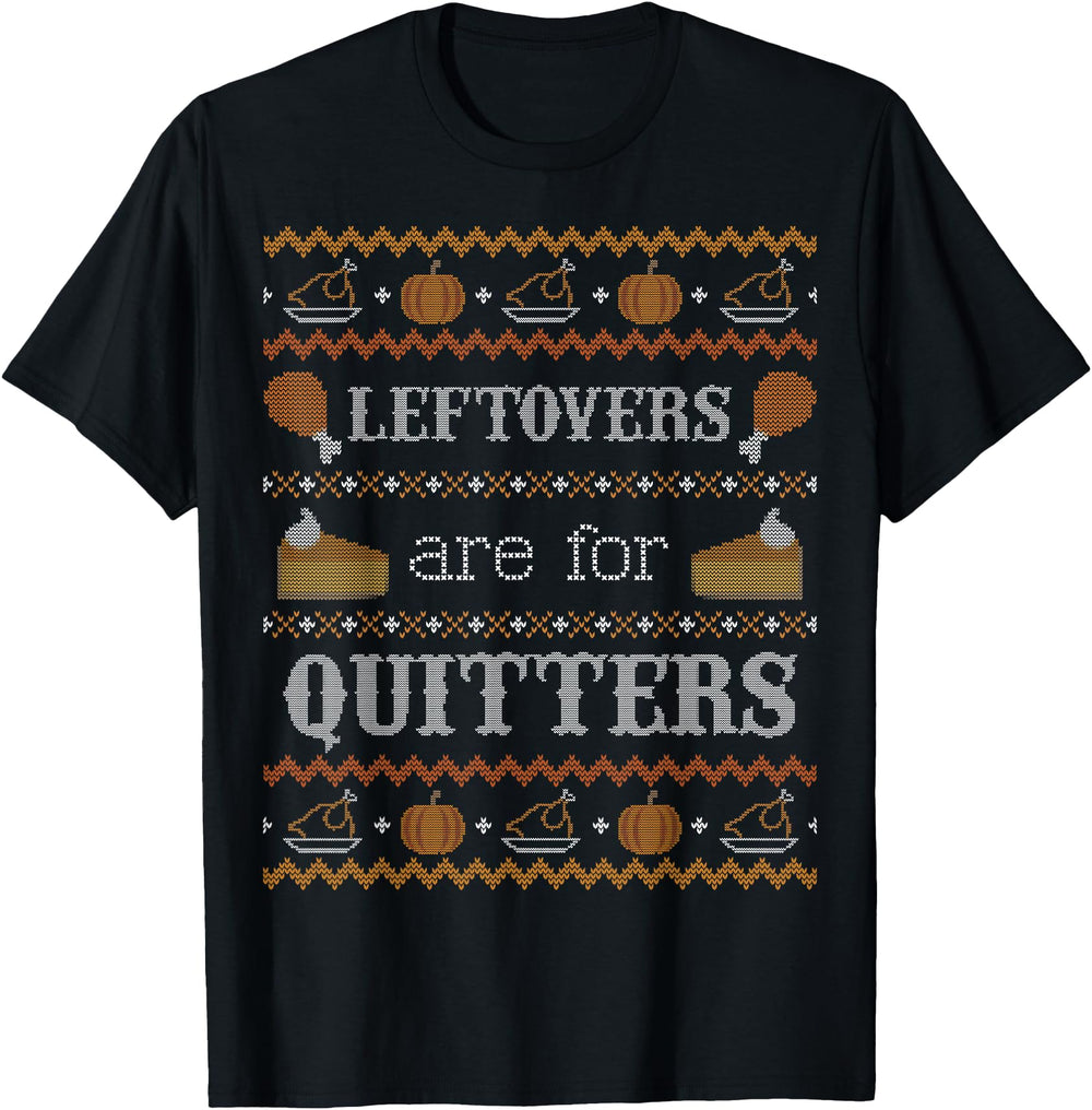 Authentic Ugly Thanksgiving Leftovers T-Shirt - Novelty Apparel Unisex
