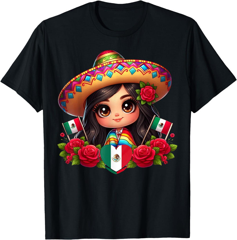 Handcrafted Adelita Mexican Chibi Hoodie - Aesthetic Graphic Men Women