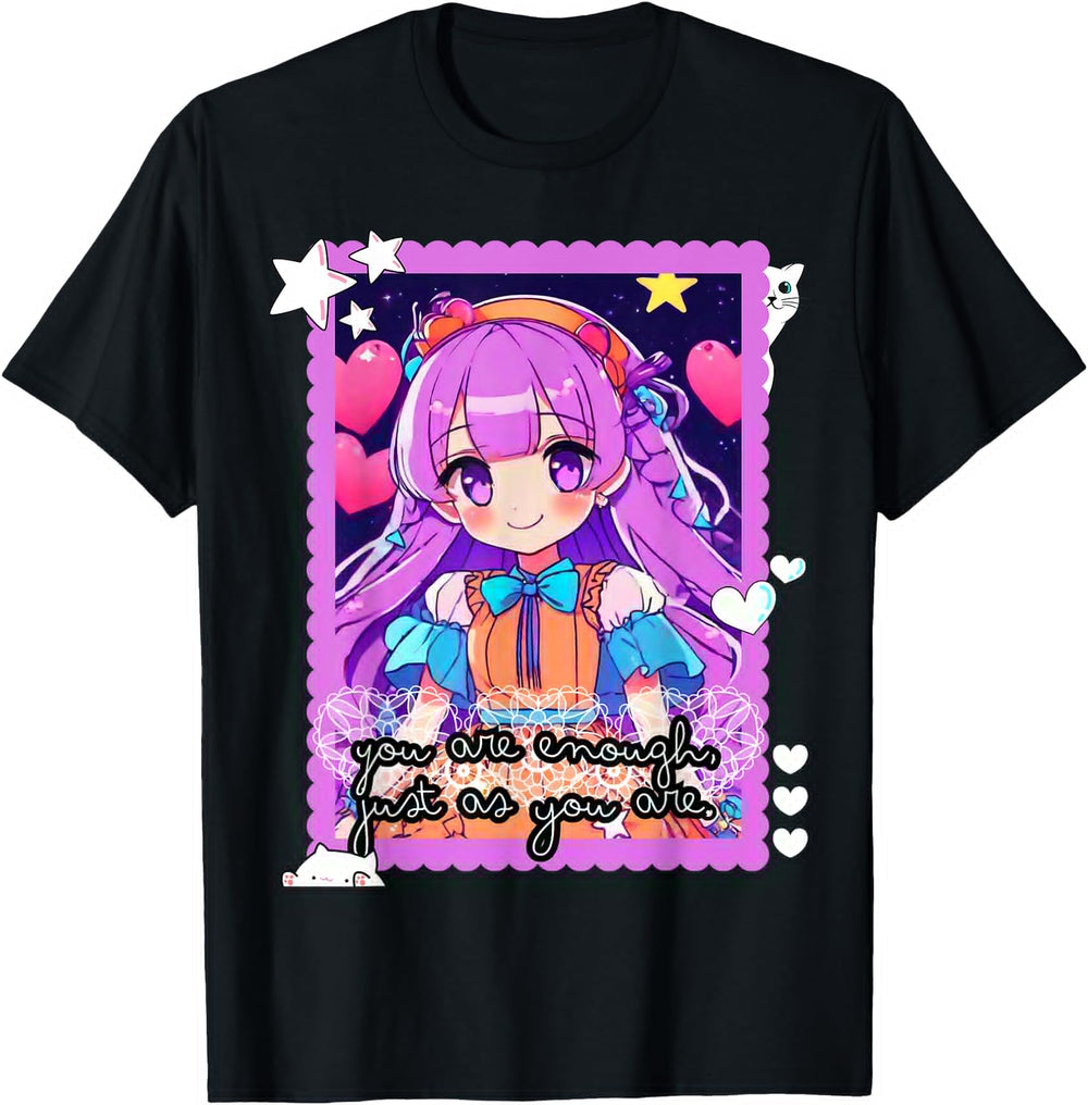 Handcrafted Gothic Whispers Positivity T-Shirt - Aesthetic Graphic Unisex