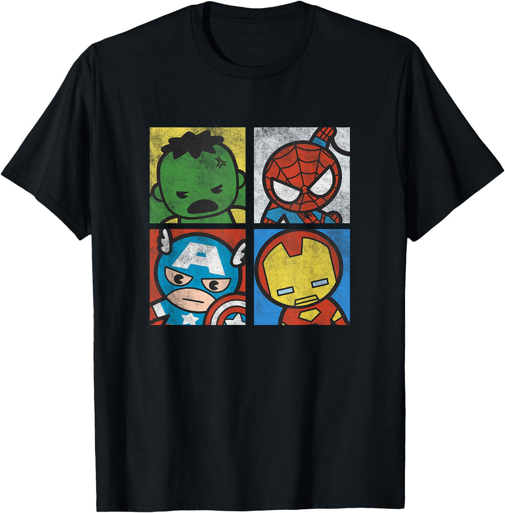 Original Marvel Kawaii Chibi T-Shirt - Aesthetic Graphic for Adults