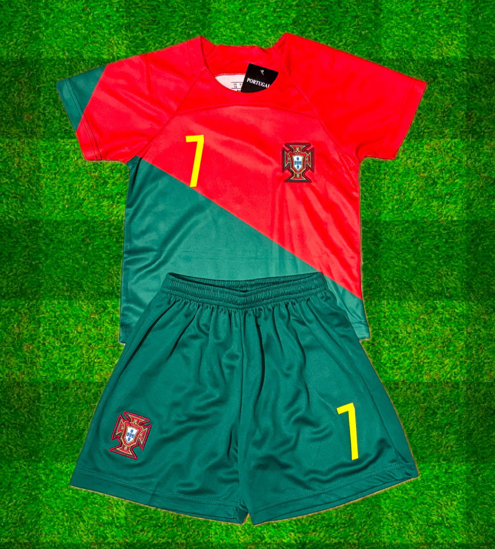 Kids Cristiano Ronaldo / Portugal Soccer Jersey Home Toddler & Youth Sizes CustomKiddos.com