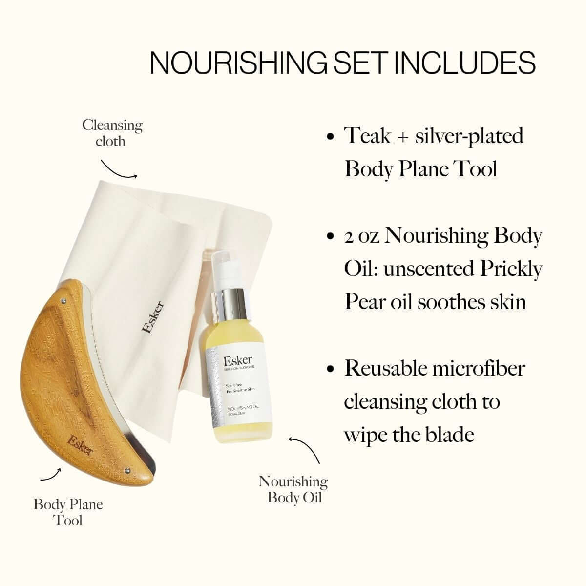 Ensemble d'outils d'exfoliation pour le corps