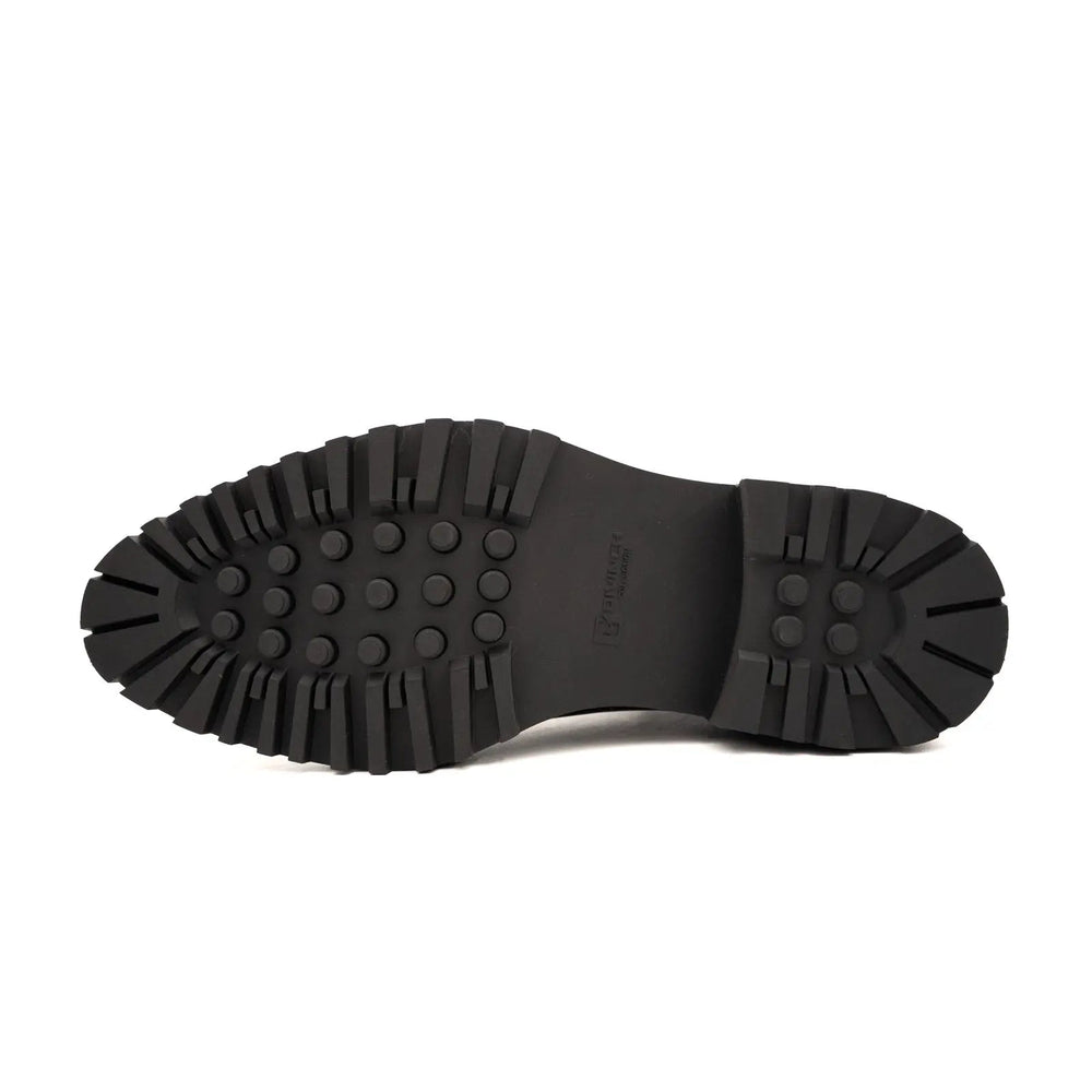 Black Leather Platform Chelsea