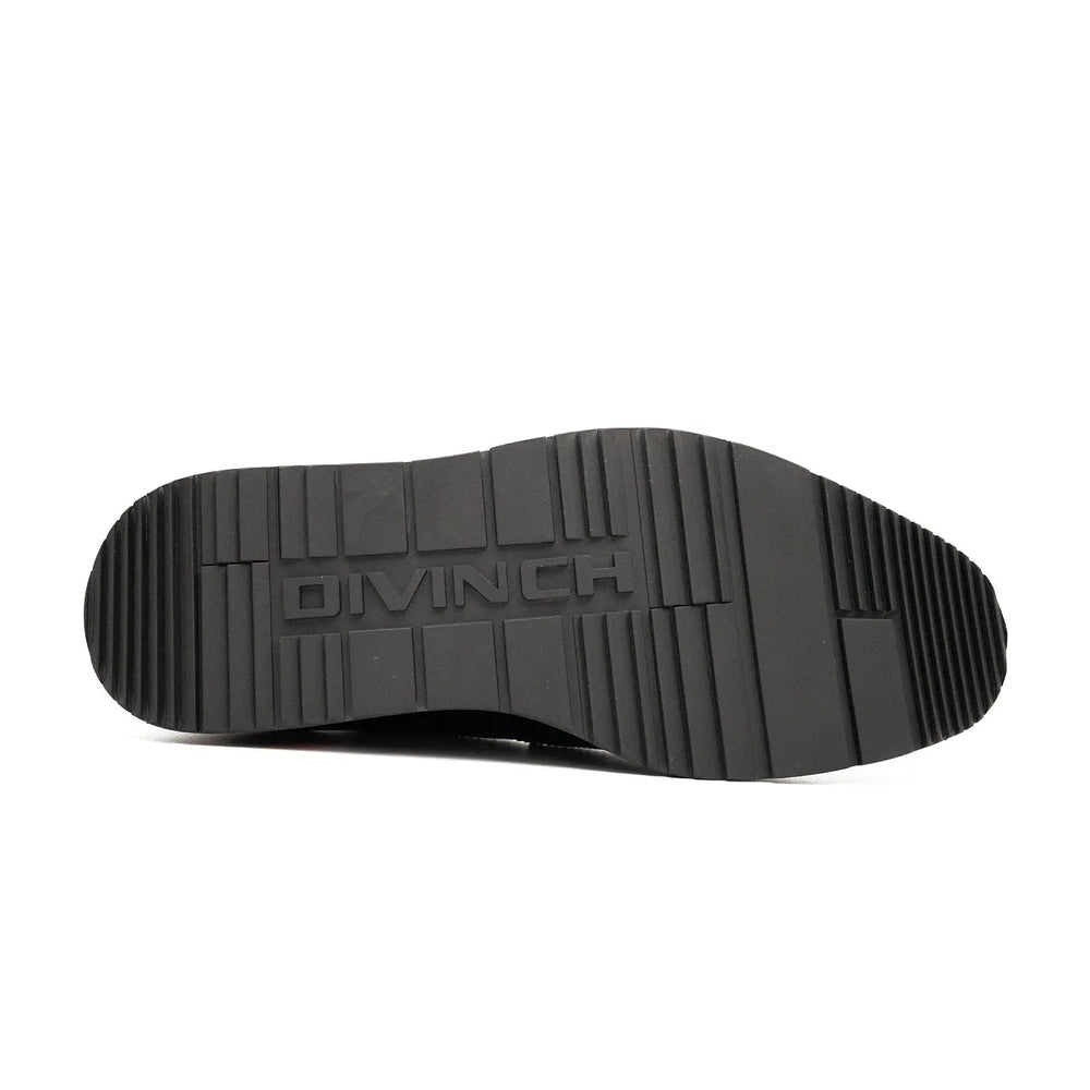 Brogue Wingtip Derby Black Platform Shoe