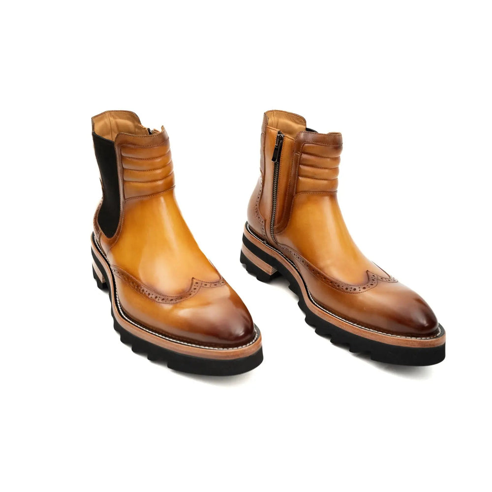 Burnished Brogue Platform Chelsea