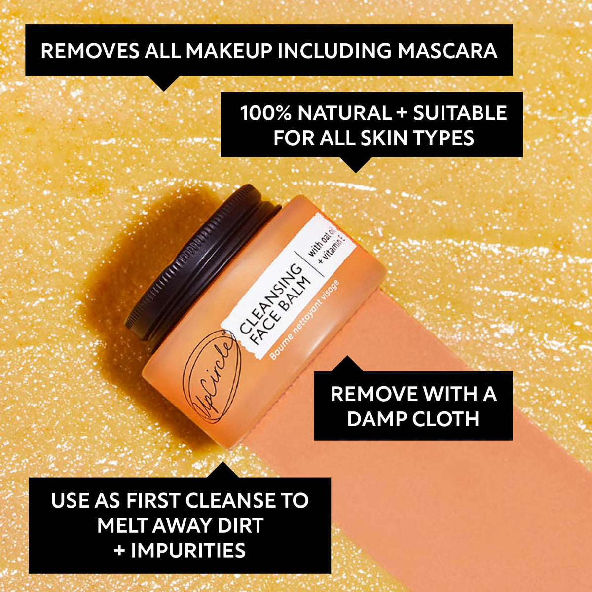 Cleansing Face Balm with Oat Oil + Vitamin E - Snipetell