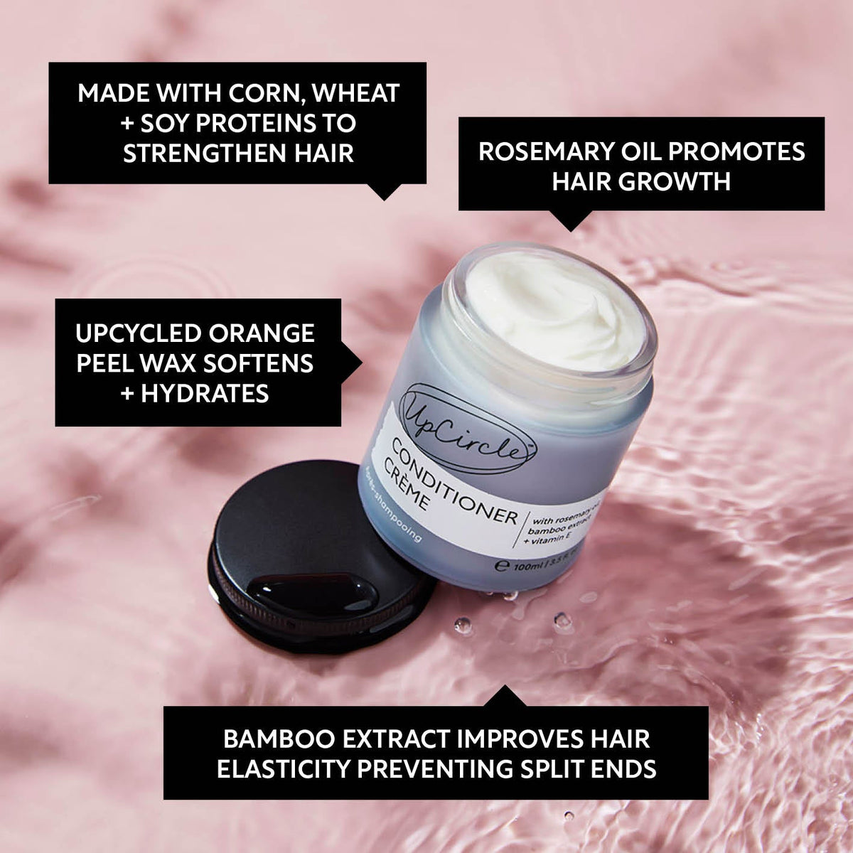 Conditioner Crème with Rosemary Oil + Bamboo Extract - Jumbo - Snipetell