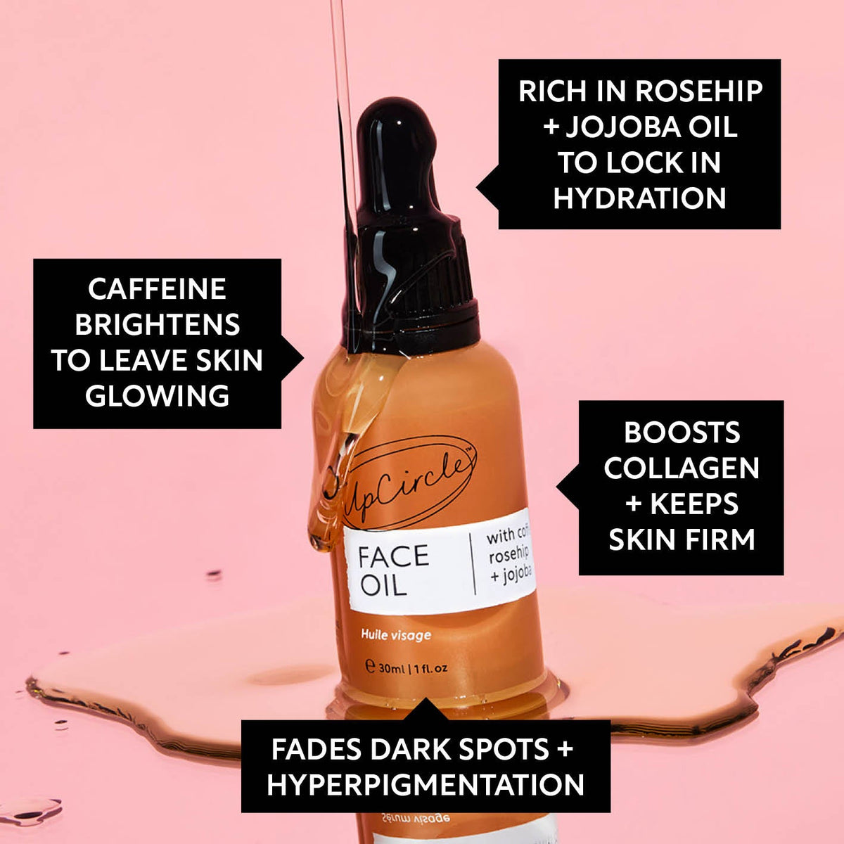 Organic Face Oil with Coffee Extact - Travel Size - Snipetell