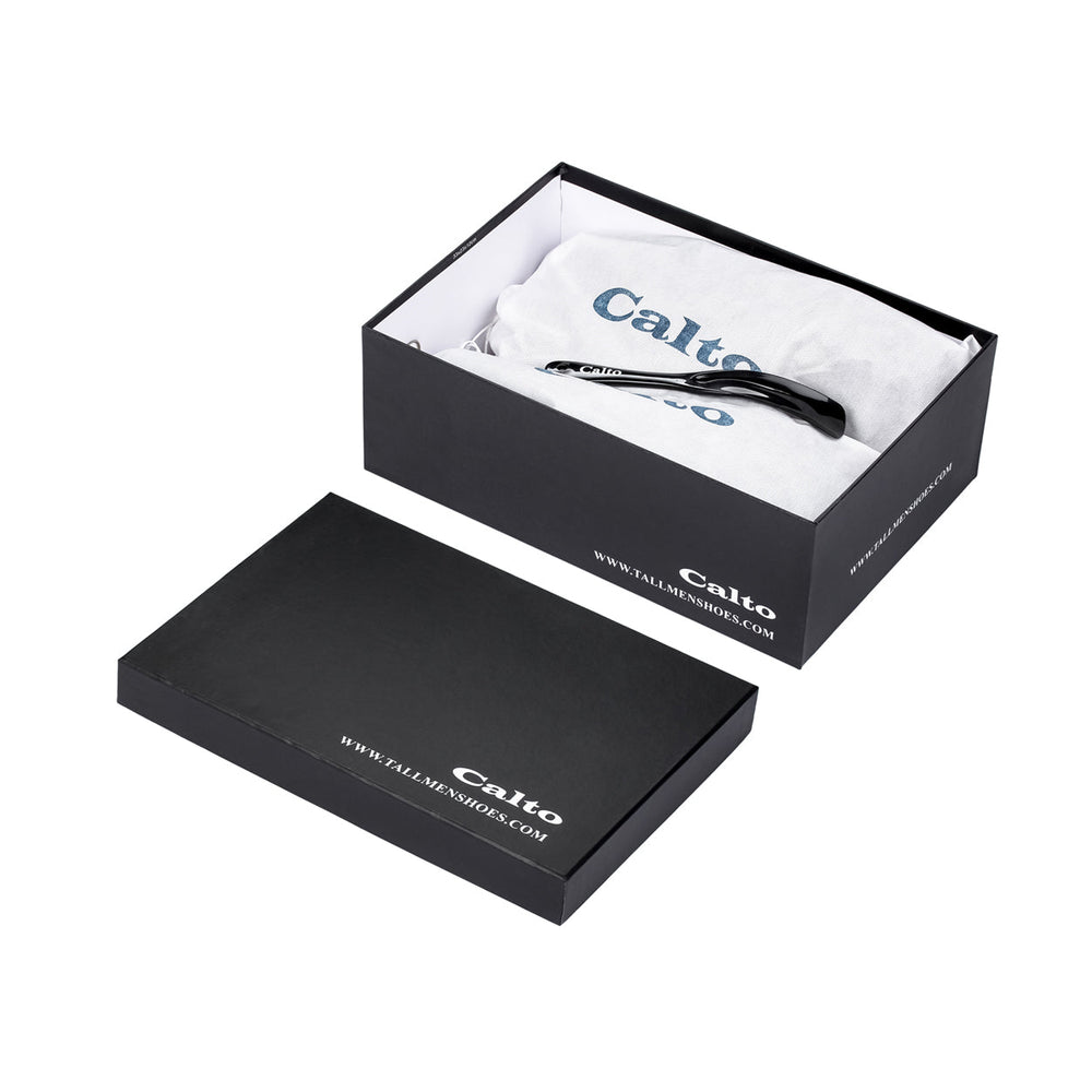 CALTO - Q272  - 2 Inches Taller (White & Gum Sole) -Elevated Leatherette Micro-Perforated Sneakers