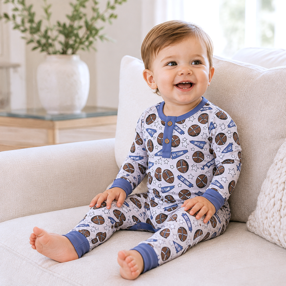 Football Baby Romper – Bamboo Soft, Sporty & Snuggle-Ready Tesa Babe