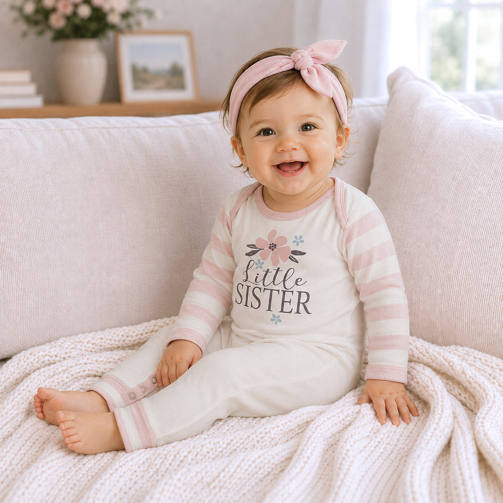 Little Sister Baby Girl Cotton Romper Tesa Babe