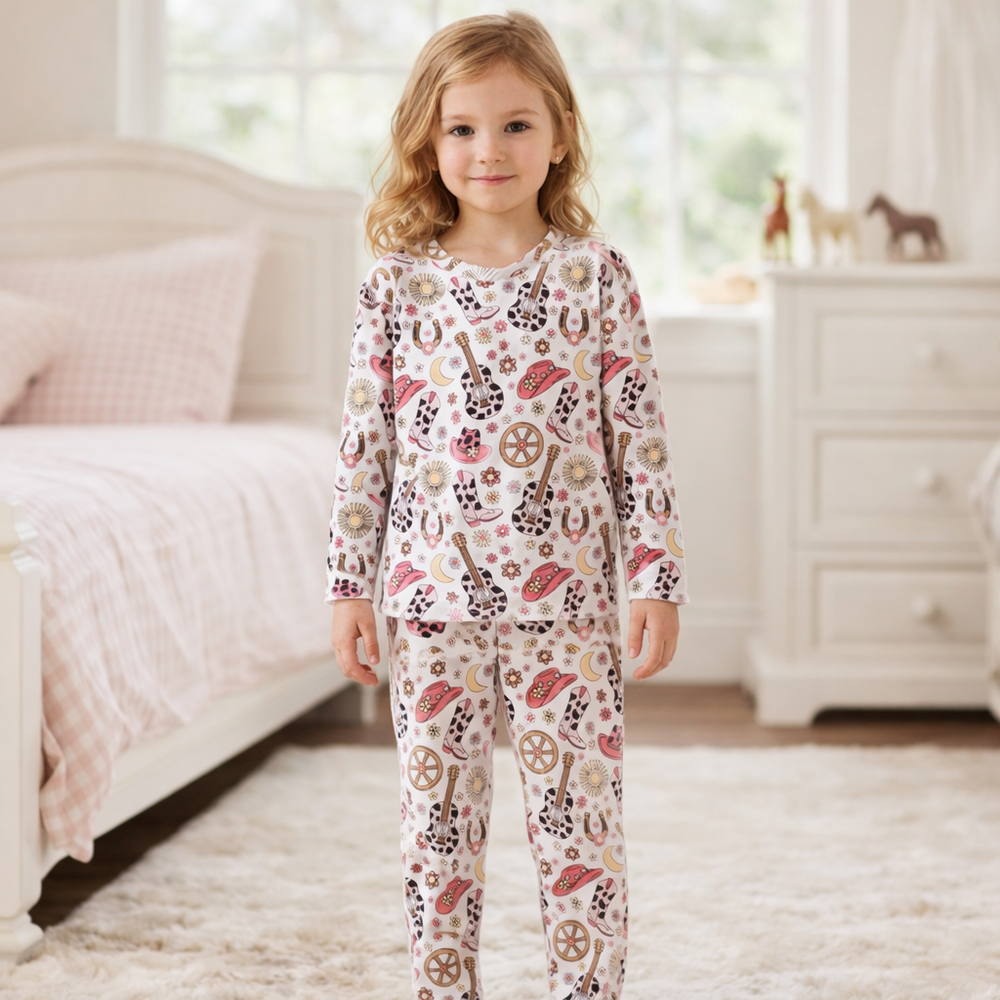 Cowgirl Cutie Girl's Bamboo Pajama Set Tesa Babe