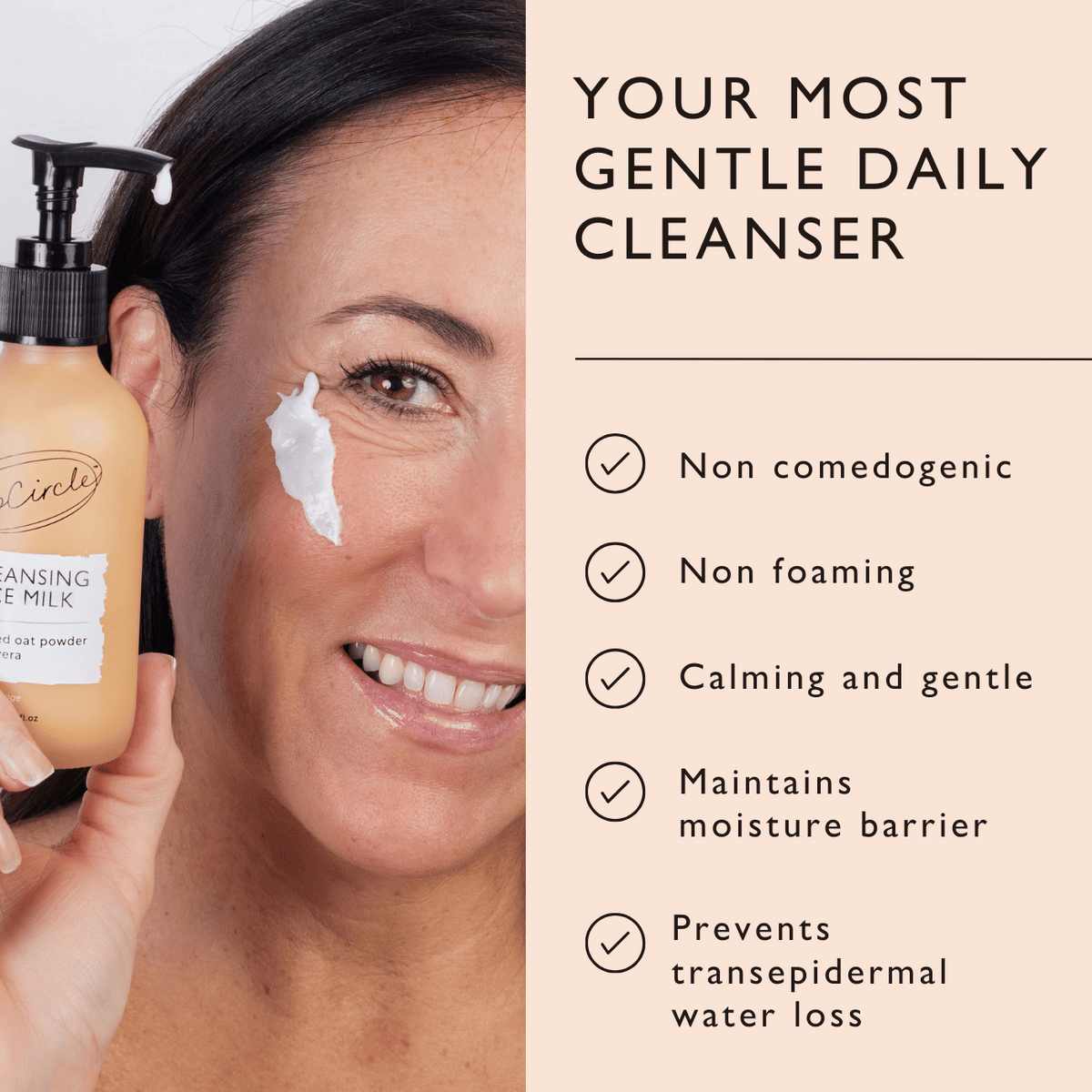 Cleansing Face Milk with Oat Powder - Travel Size - Snipetell