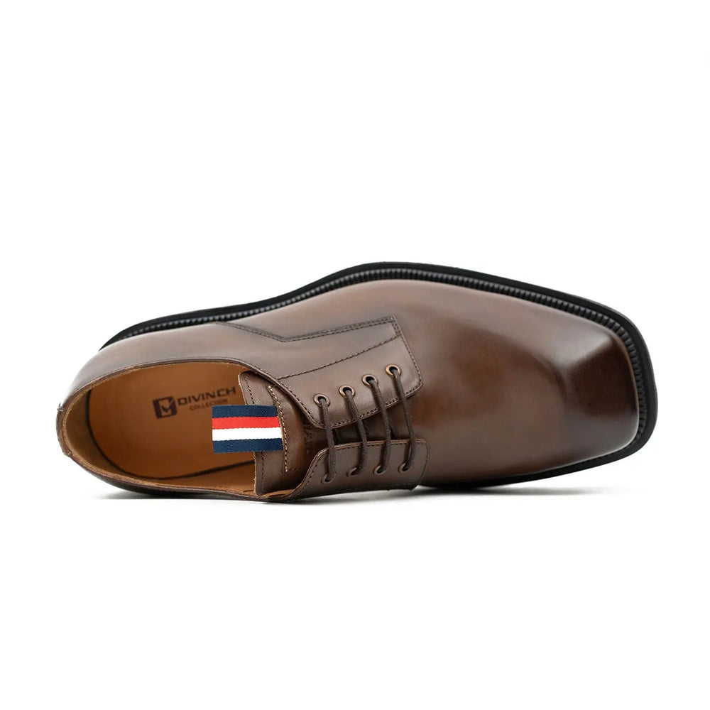 Derby Shoes Chunky 6cm heel boost Coffee