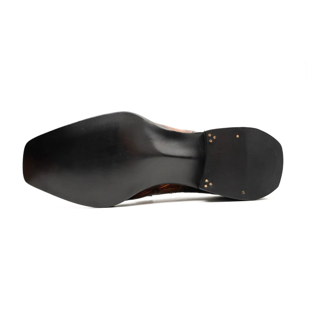 Exotic Crocodile Leather Derby Shoes