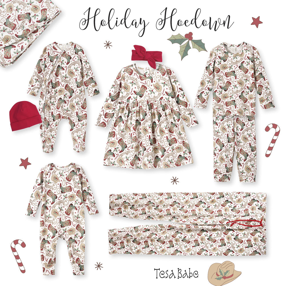 Western Christmas Stroller Blanket – Soft Bamboo Holiday Tesa Babe