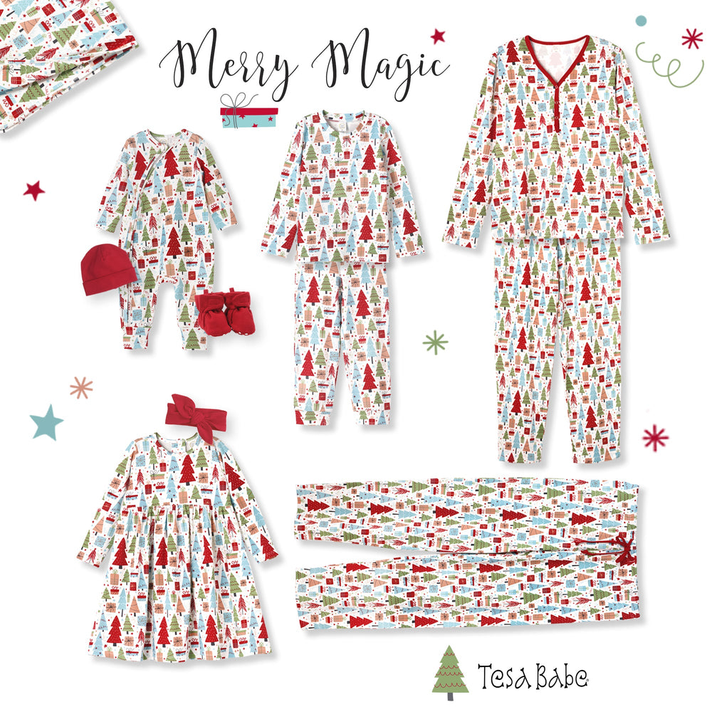 Christmas Merry Baby Bamboo Zipper Romper - Family Matching