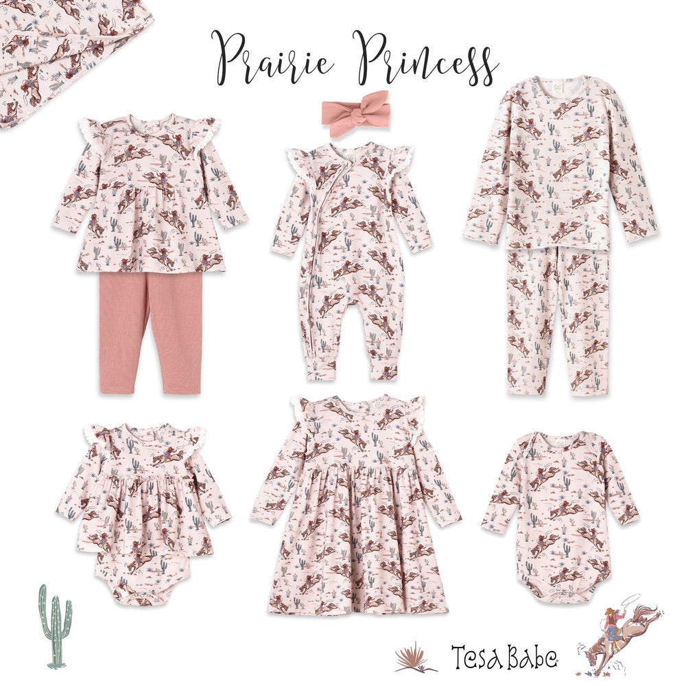 Prairie Princess Baby Girl Western Bamboo Bodysuit Tesa Babe