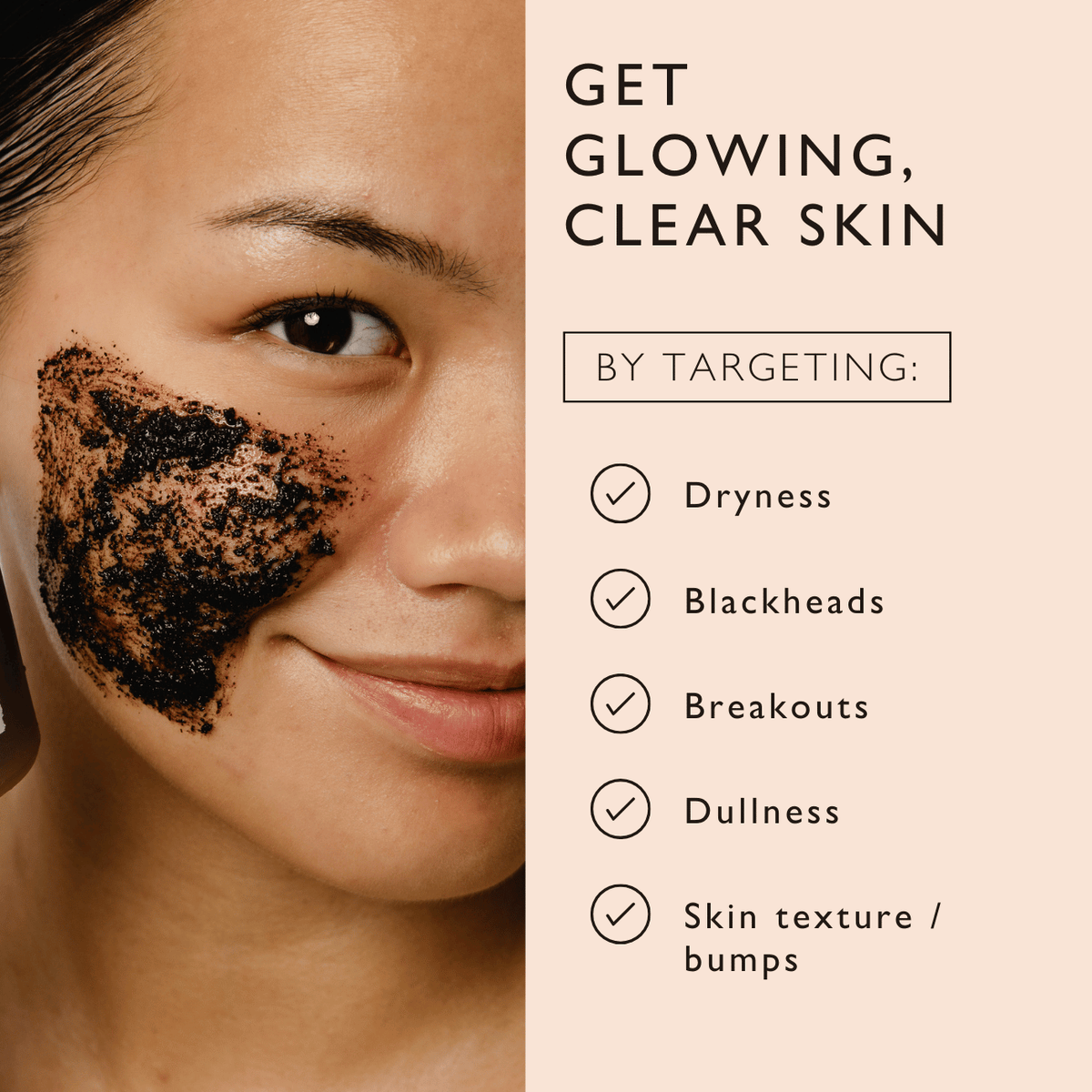 Face Scrub with Coffee + Rosehip Oil - Snipetell