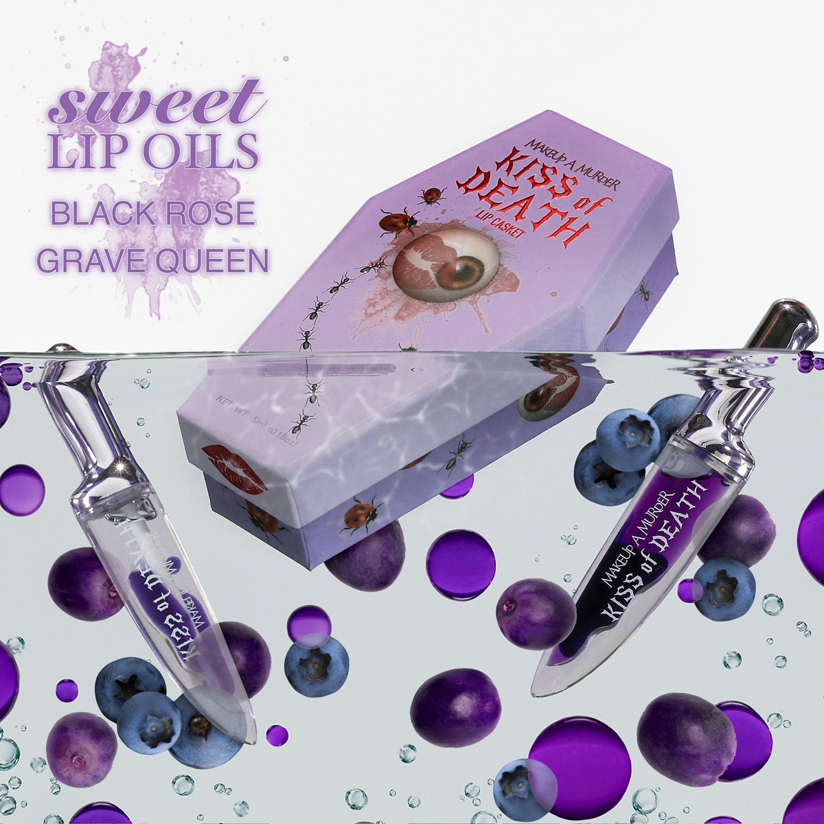 KISS of DEATH Bloody Lip Oils - Snipetell