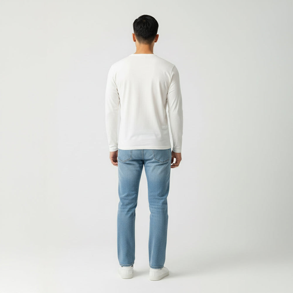 Mason White Long Sleeve Crew