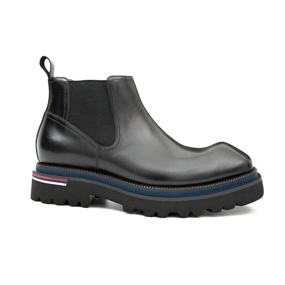 Handmade black calfskin Chelsea boots