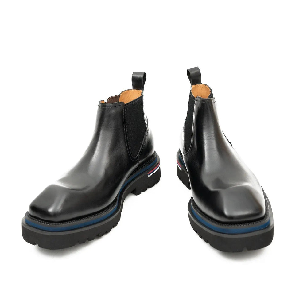 Handmade black calfskin Chelsea boots