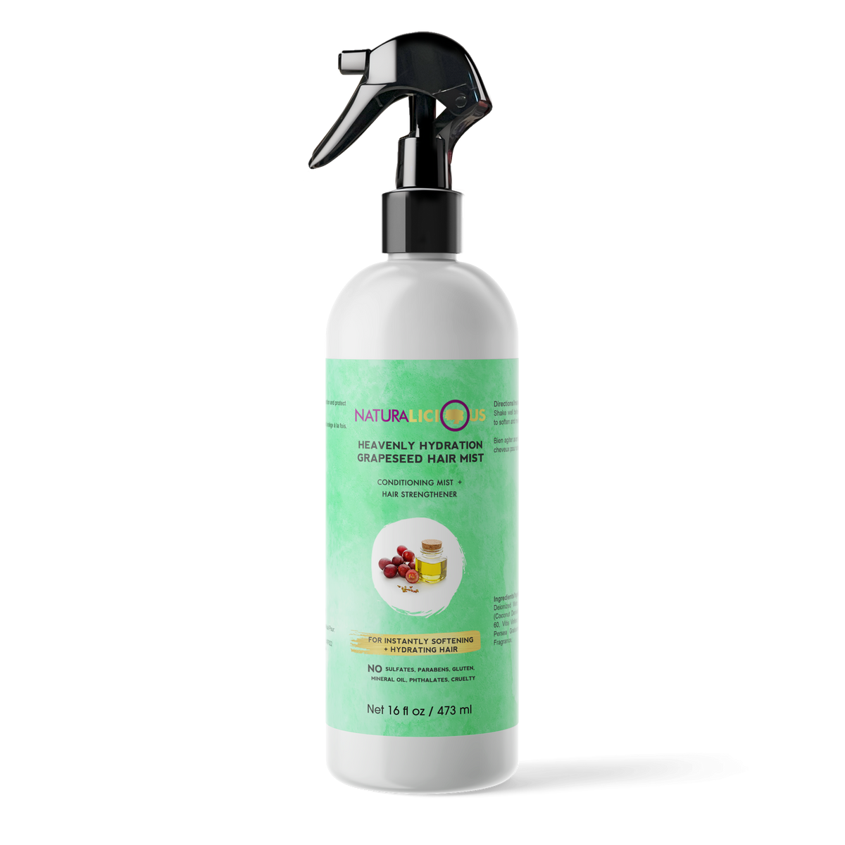 Format salon - Brume capillaire hydratation céleste aux pépins de raisin, 473 ml