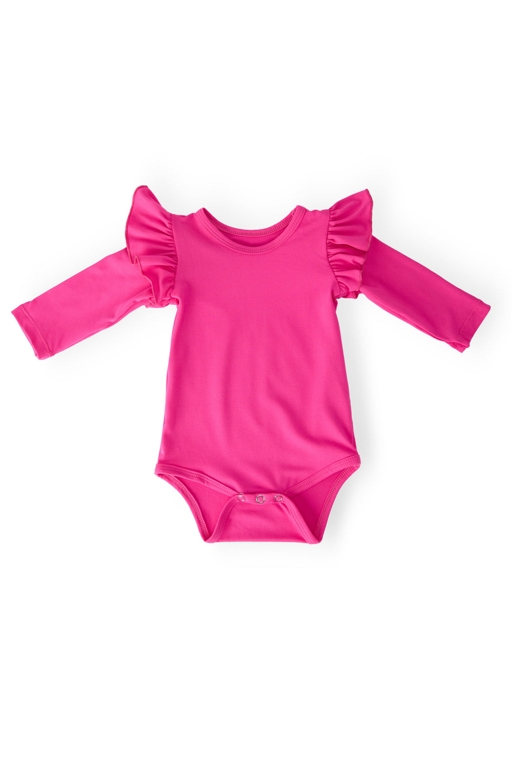 Hot Pink L/S Flutter Bodysuit