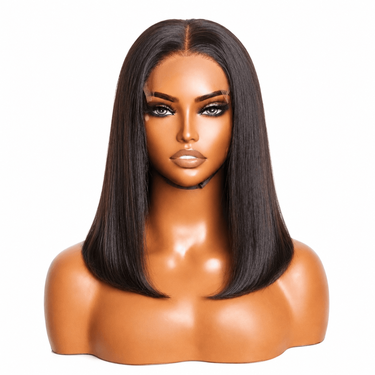 Perruque Bob Lace Closure 5x5 sans colle, densité 150 %, KB – Lisse