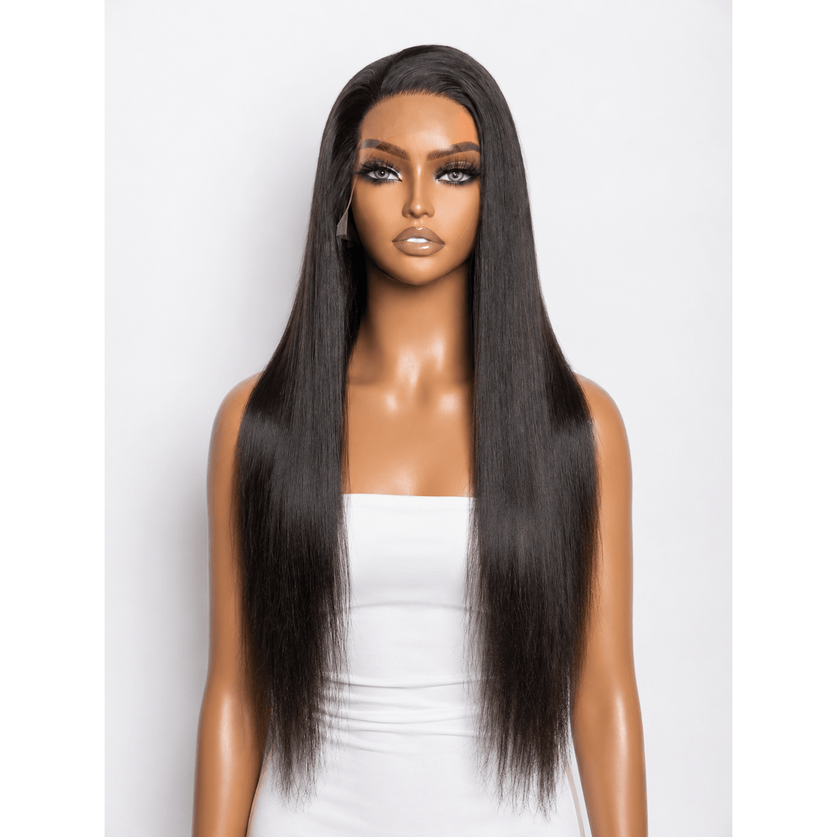 Perruque Lace Wig sans colle à raie 13x6, densité 150 %, KB – Lisse