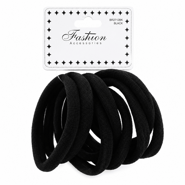 Black Large Hair Ties – 10 Pack