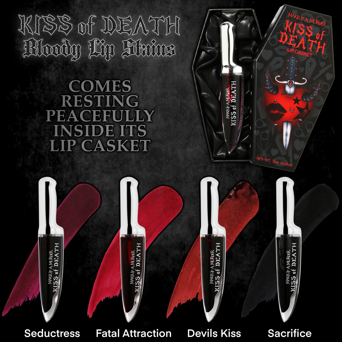 KISS of DEATH Bloody Lip Stains - Snipetell