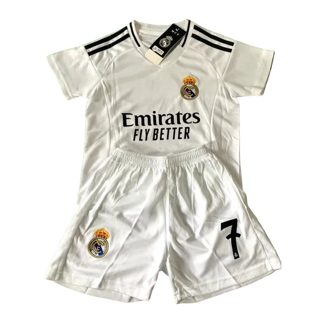 Vini Jr Kids Soccer Jersey Real Madrid Youth and Toddler Sizes CustomKiddos.com