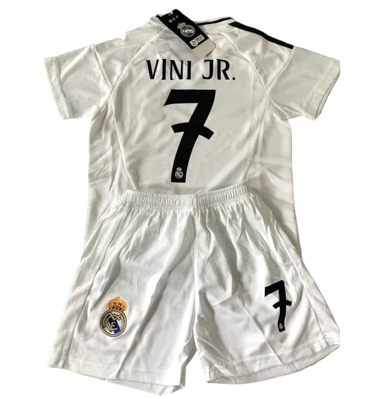 Vini Jr Kids Soccer Jersey Real Madrid Youth and Toddler Sizes CustomKiddos.com