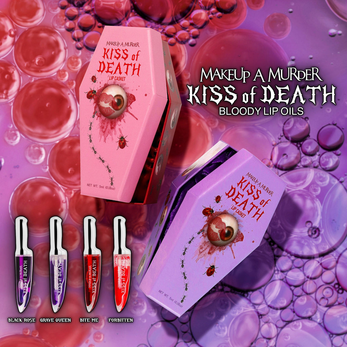 KISS of DEATH Bloody Lip Oils - Snipetell