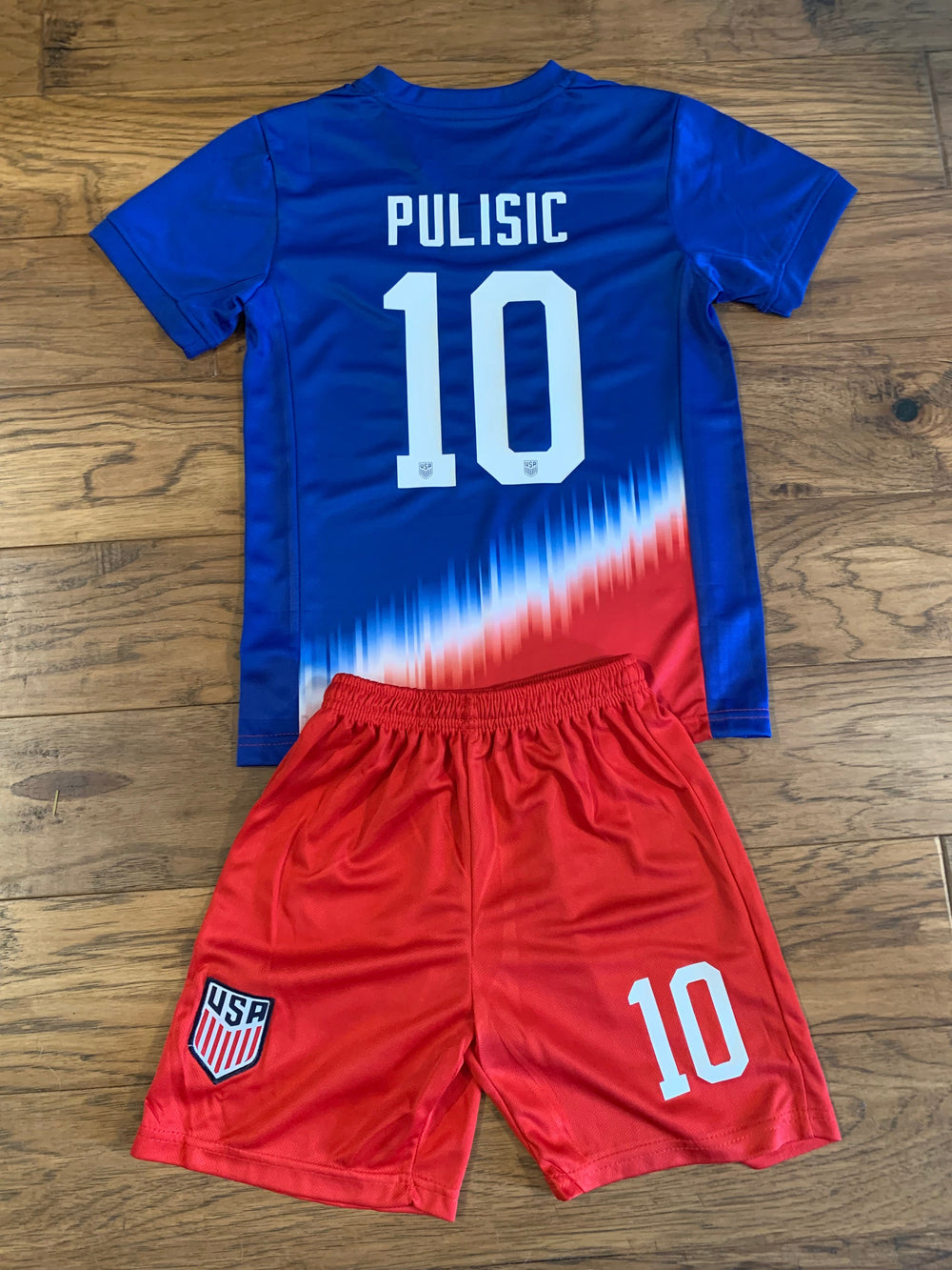 Christian Pulisic USA 2024 Kids Youth Soccer Jersey Kit 2 Piece Set CustomKiddos.com
