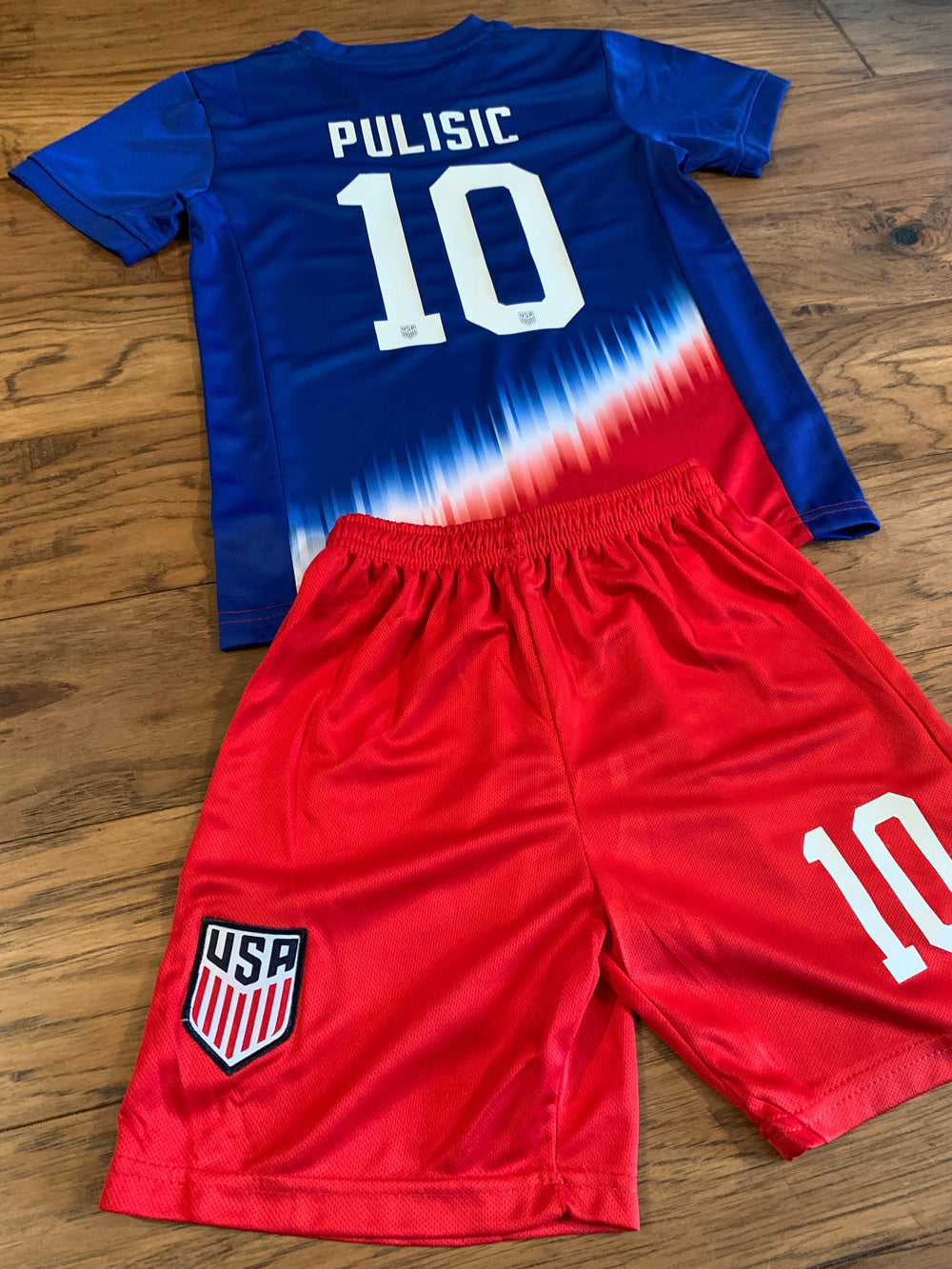 Christian Pulisic USA 2024 Kids Youth Soccer Jersey Kit 2 Piece Set CustomKiddos.com