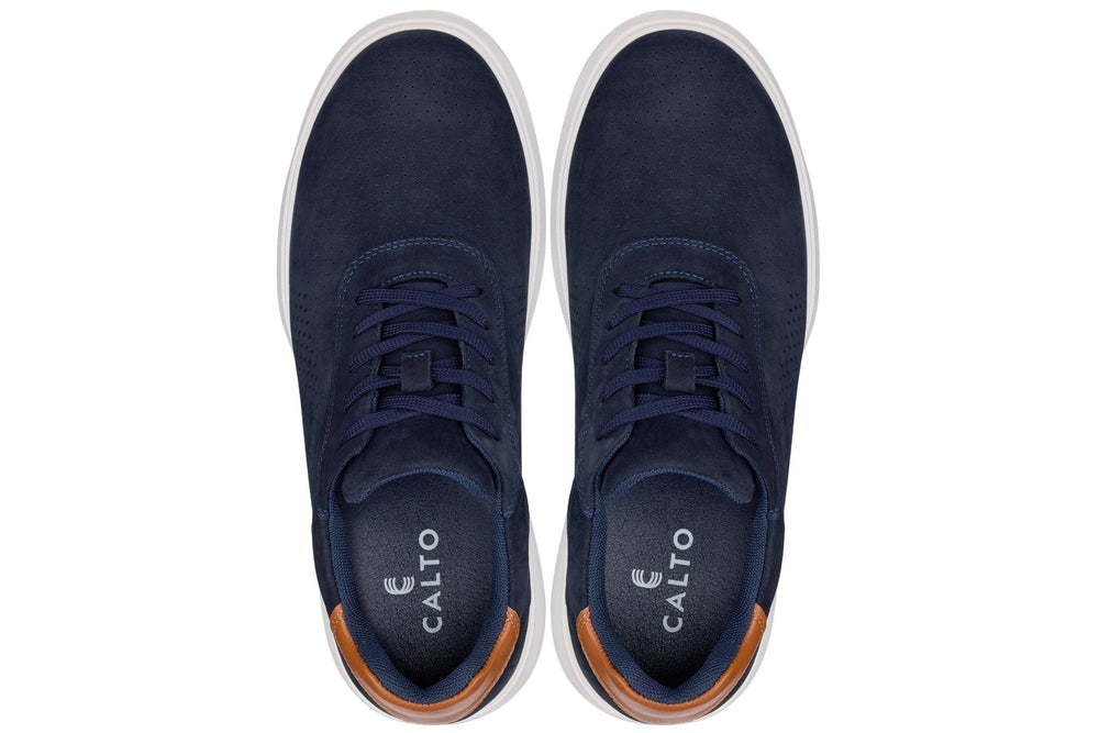 CALTO - J1582  - 2.6 Inches Taller (Navy) - Lightweight Casual Walkers