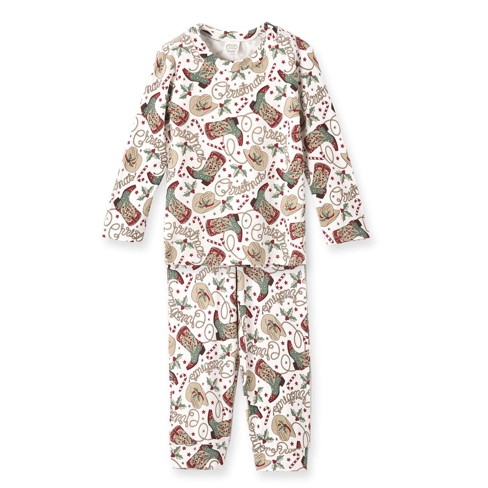 Western Christmas Family Matching Bamboo Pajamas - Cowboy