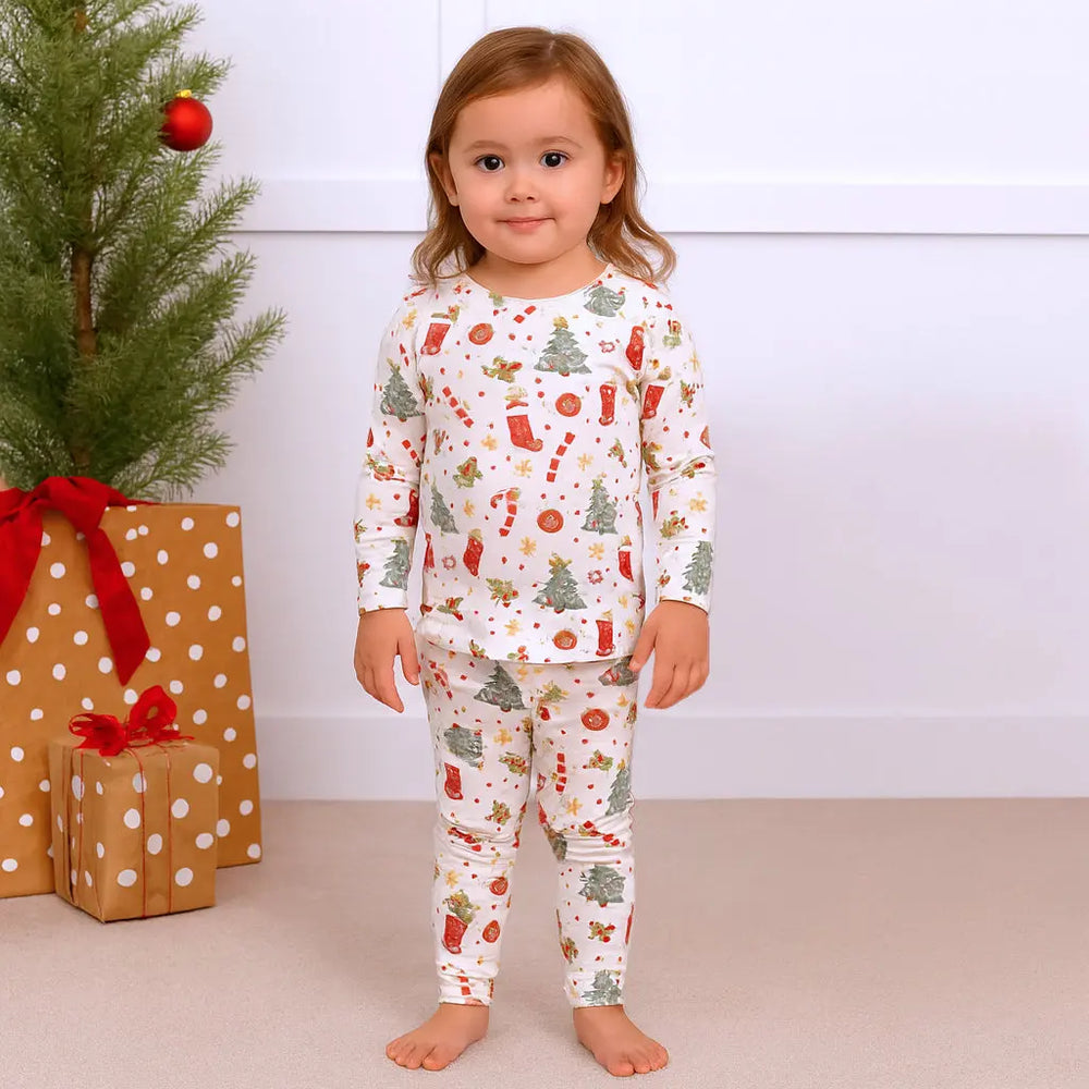 Kids’ Christmas Pajama Set – Soft Bamboo Holiday Sleepwear Tesa Babe