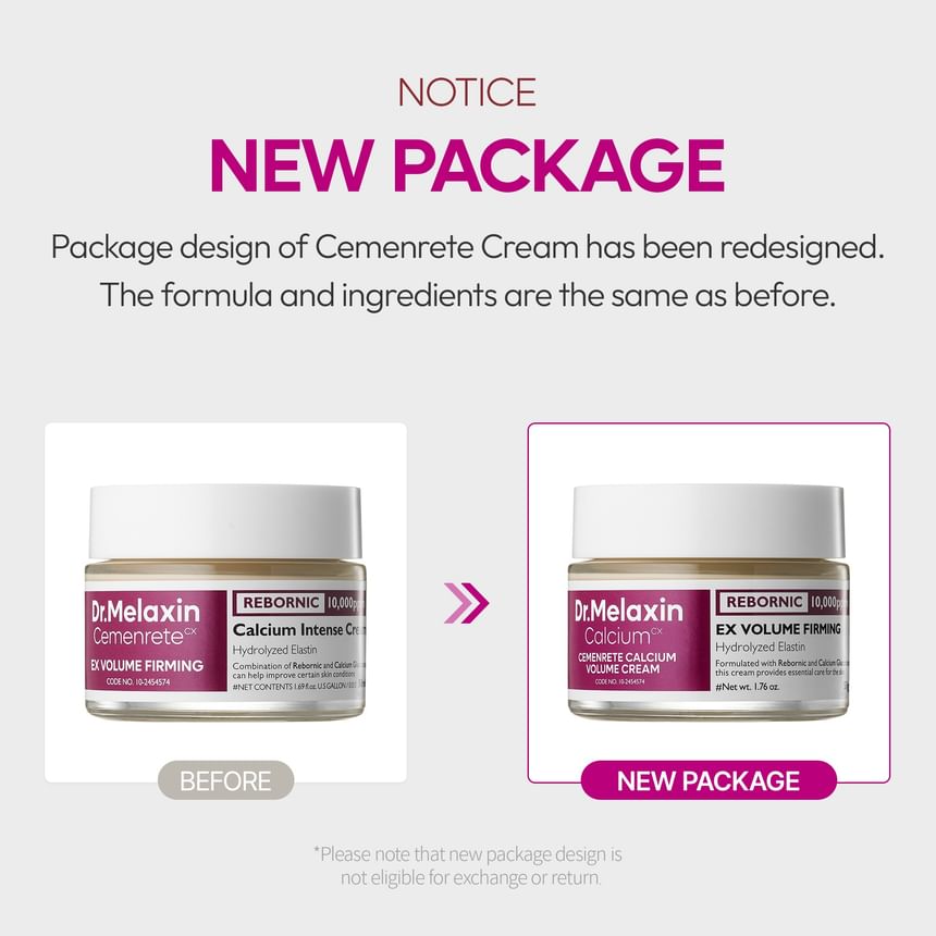 Dr. Melaxin Calcium Cemenrete Calcium Volume Cream - Snipetell